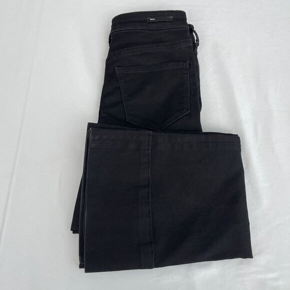 Pilcro and Letterpress Women's Flared Jeans Subsrcipt Mid-Rise Denim Black 25 - Picture 6 of 16